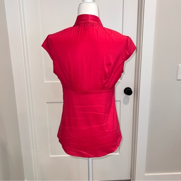 Trina Turk Vibrant Red Tie-Front Blouse - Picture 2 of 4